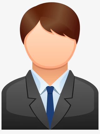 穿正装的卡通男人免抠