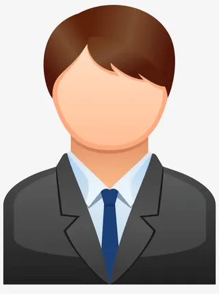 穿正装的卡通男人免抠