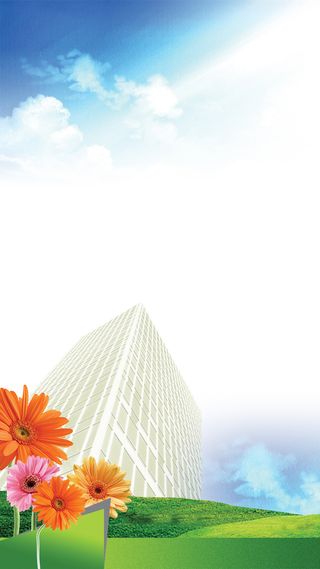 春天新生入学红花H5背景高清