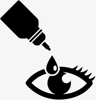 黑色扁平眼药水眼睛免抠