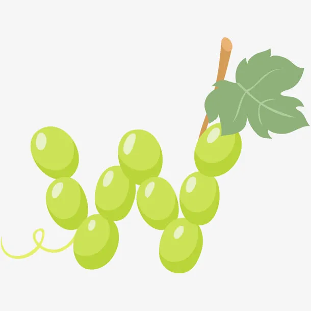 卡通蔬菜水果字母W免抠