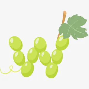 卡通蔬菜水果字母W免抠