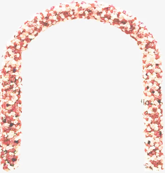 浪漫鲜花拱门装饰元素免抠