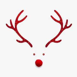 圣诞节小鹿角鹿脸免抠