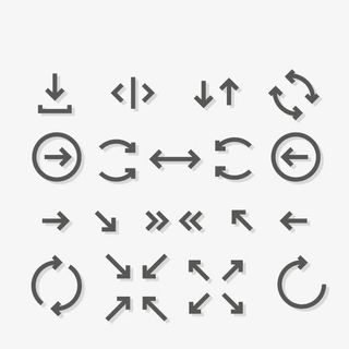 矢量箭头合集免抠标签元素