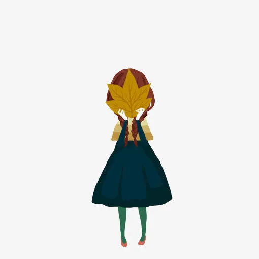 唯美手绘人物插画免抠