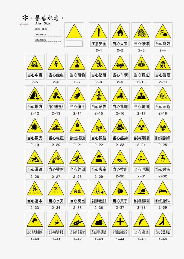 警告标志免抠