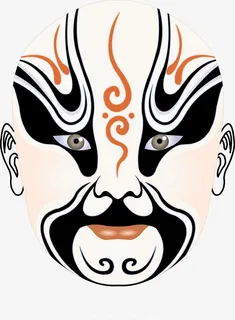 京剧人物脸谱矢量图免抠