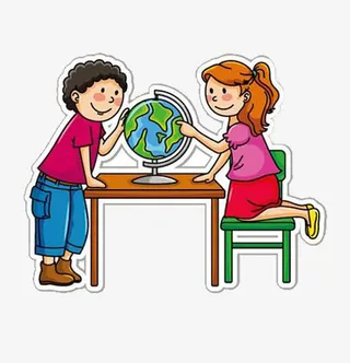 学生照片地球仪免抠