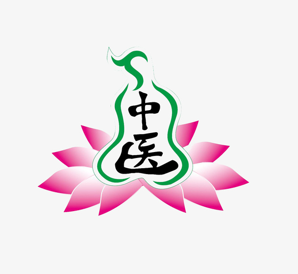 葫芦莲花中医LOGO免抠