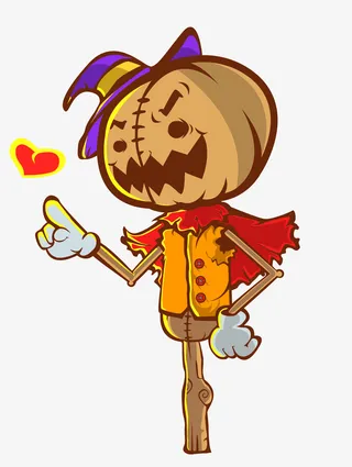 万圣节稻草人素材免抠