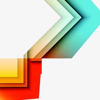 彩色立体三角形免抠