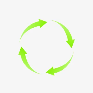 绿色循环箭头免抠