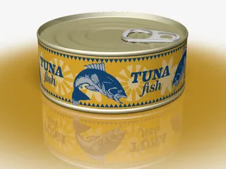 鱼罐头包装样机效果图免抠