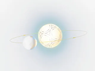 星系柔和轨迹行星免抠