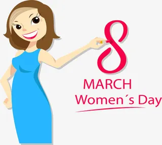 蓝色连衣裙女人海报免抠