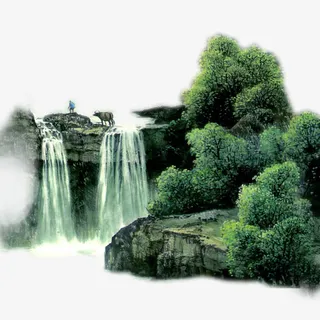 瀑布免抠