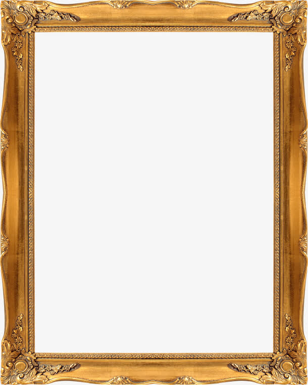 欧美范木质花纹边框免抠