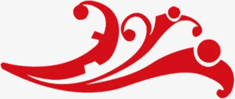 中秋节红色花纹海报免抠