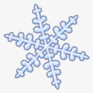 卡通蓝色雪花精致免抠