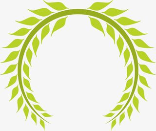 绿色卡通树藤标签免抠