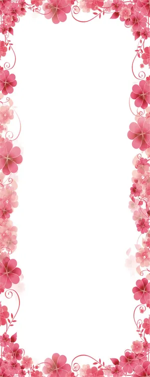 红色唯美浪漫节日花朵边框免抠