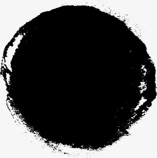 圆形水墨画刷免抠装饰墨迹笔触元素