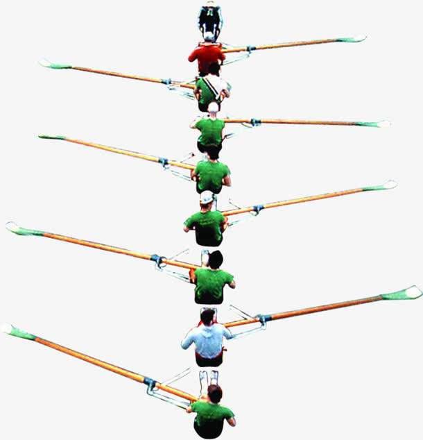 众人划船赛龙舟免抠