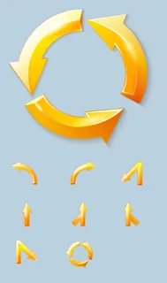 黄色箭头方向循环免抠