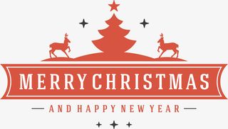 圣诞节简约装饰免抠