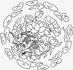 中国风花纹底纹矢量素材免抠