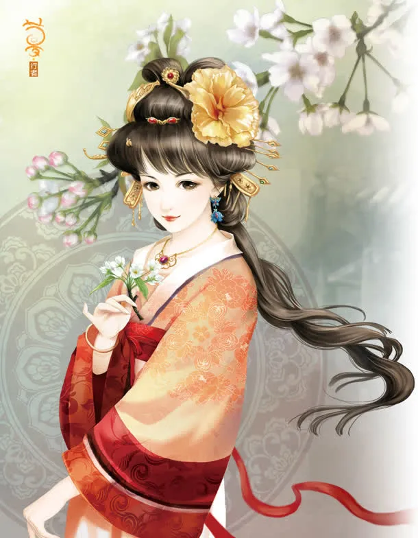 金色卷发羞涩女子免抠