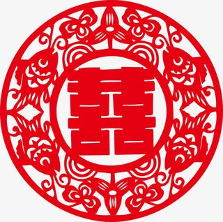 红双喜贴纸免抠