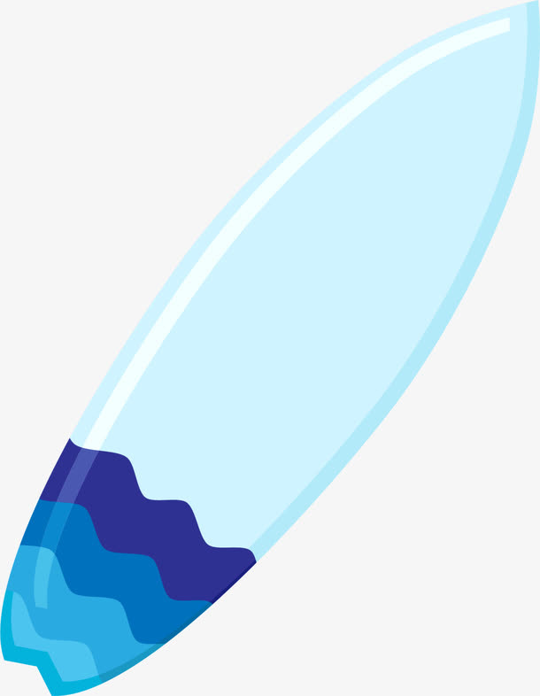 世界海洋日蓝色冲浪板免抠