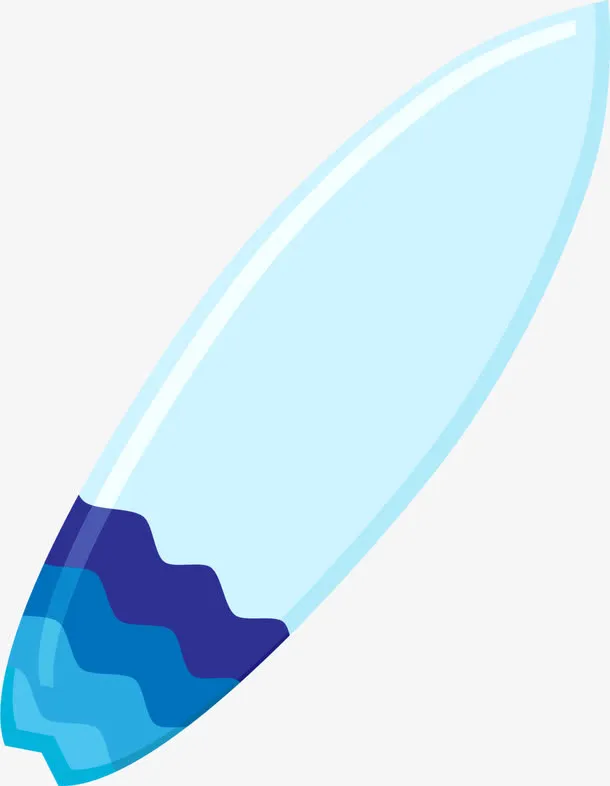 世界海洋日蓝色冲浪板免抠