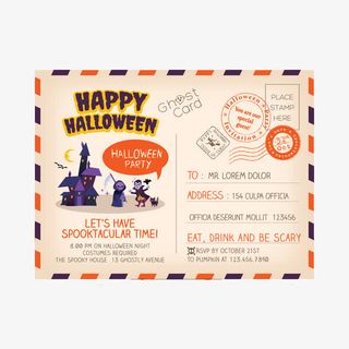 矢量来自万圣节的信免抠