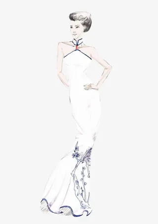 高雅旗袍女图片素材免抠