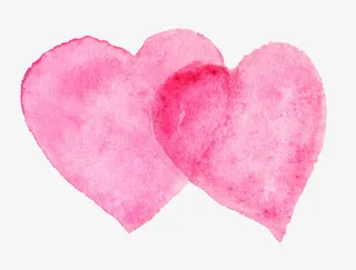 粉嫩唯美双心免抠