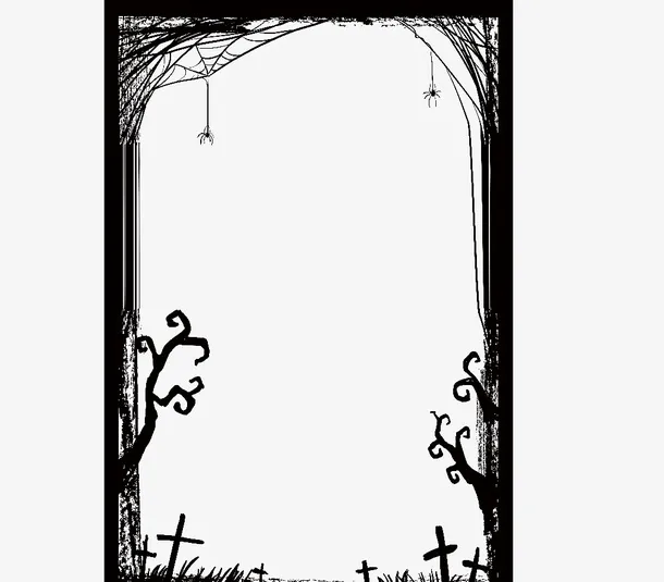 万圣节边框装饰元素免抠