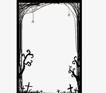 万圣节边框装饰元素免抠