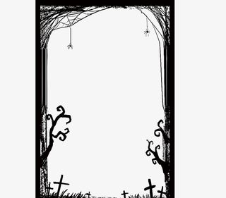 万圣节边框装饰元素免抠