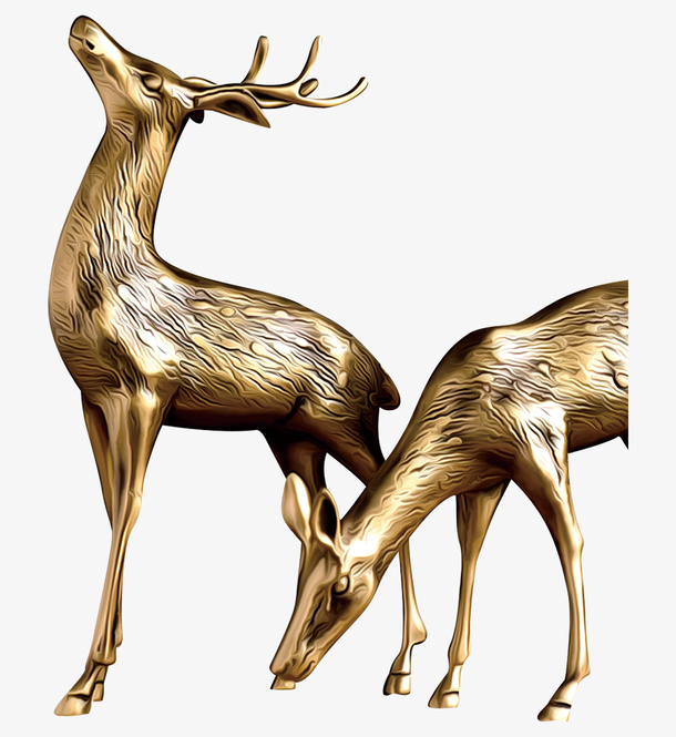 金鹿梅花鹿素材免抠