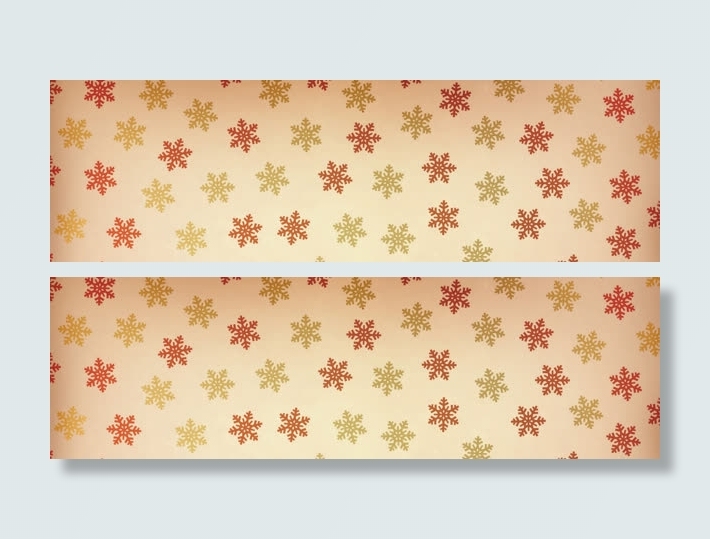 多彩雪花创意banner背景图