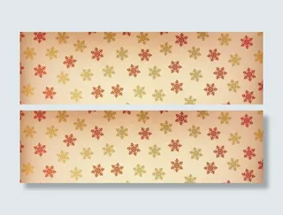 多彩雪花创意banner背景图