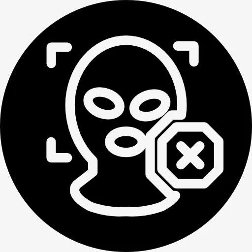 监控摄像机与一个强盗形象图标免抠