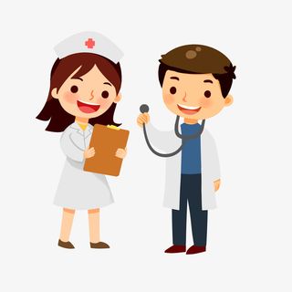 卡通医师节医生护士元素免抠