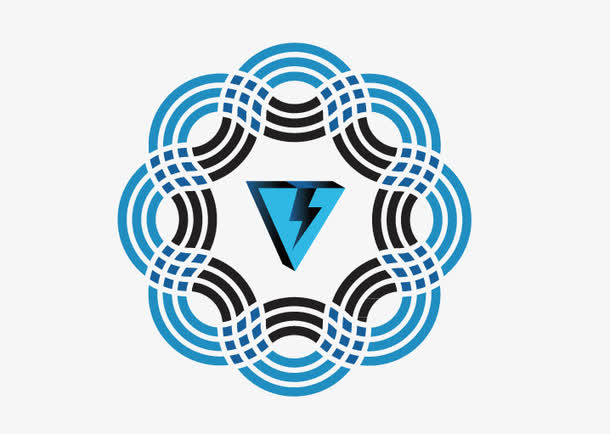 抽象圆环图形免抠