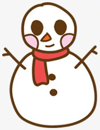 卡通小雪人免抠