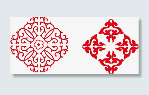 新年花纹花边免抠