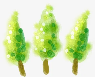 春天绿色植物树苗免抠